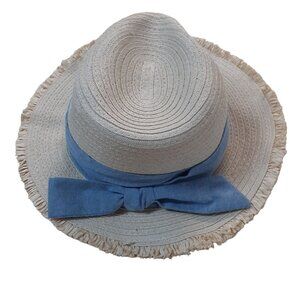 Womens Sash Band Paper Braid Safari Hat Wide Brim One Size